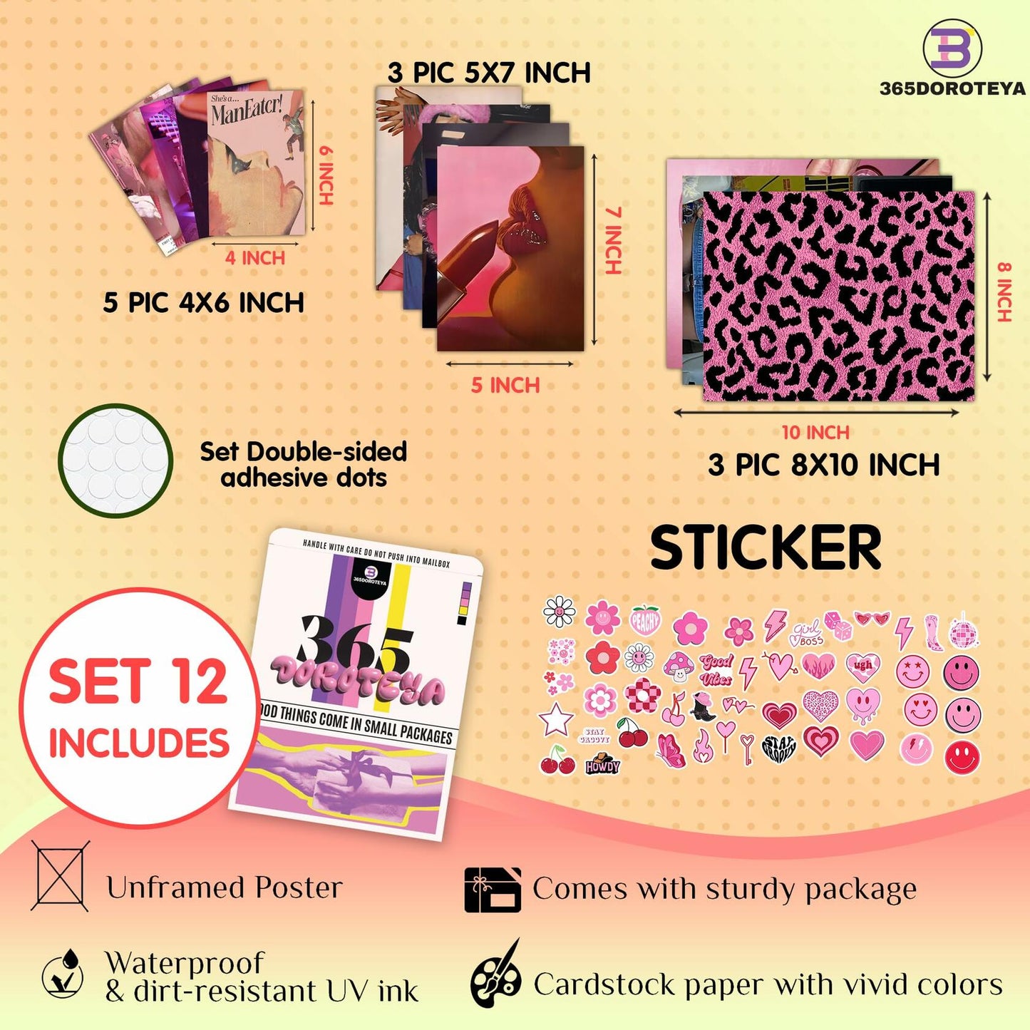 365DoRoTeYa Vintage Travel Posters Retro Cityscape Wall Art Prints 40 PCS