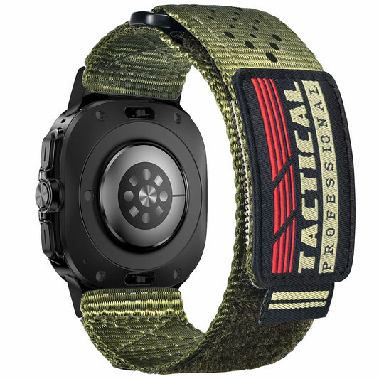 V-MORO Nylon Loop Sport Strap Adjustable Clasp Black for Galaxy Watch Ultra 47mm