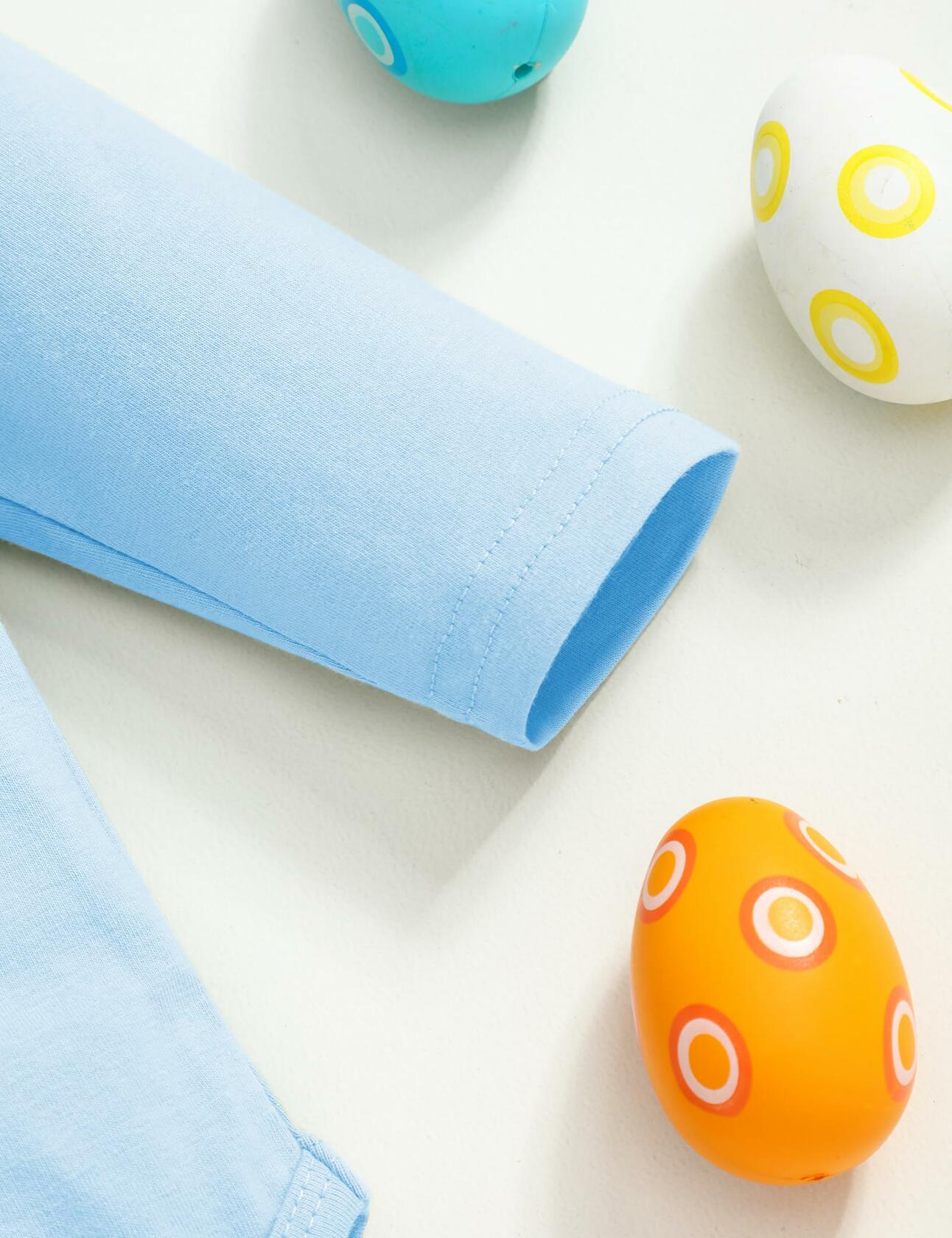 FoWear Baby Boy Easter Outfit Romper Rabbit Print Pants 4PCS Size 0-3M