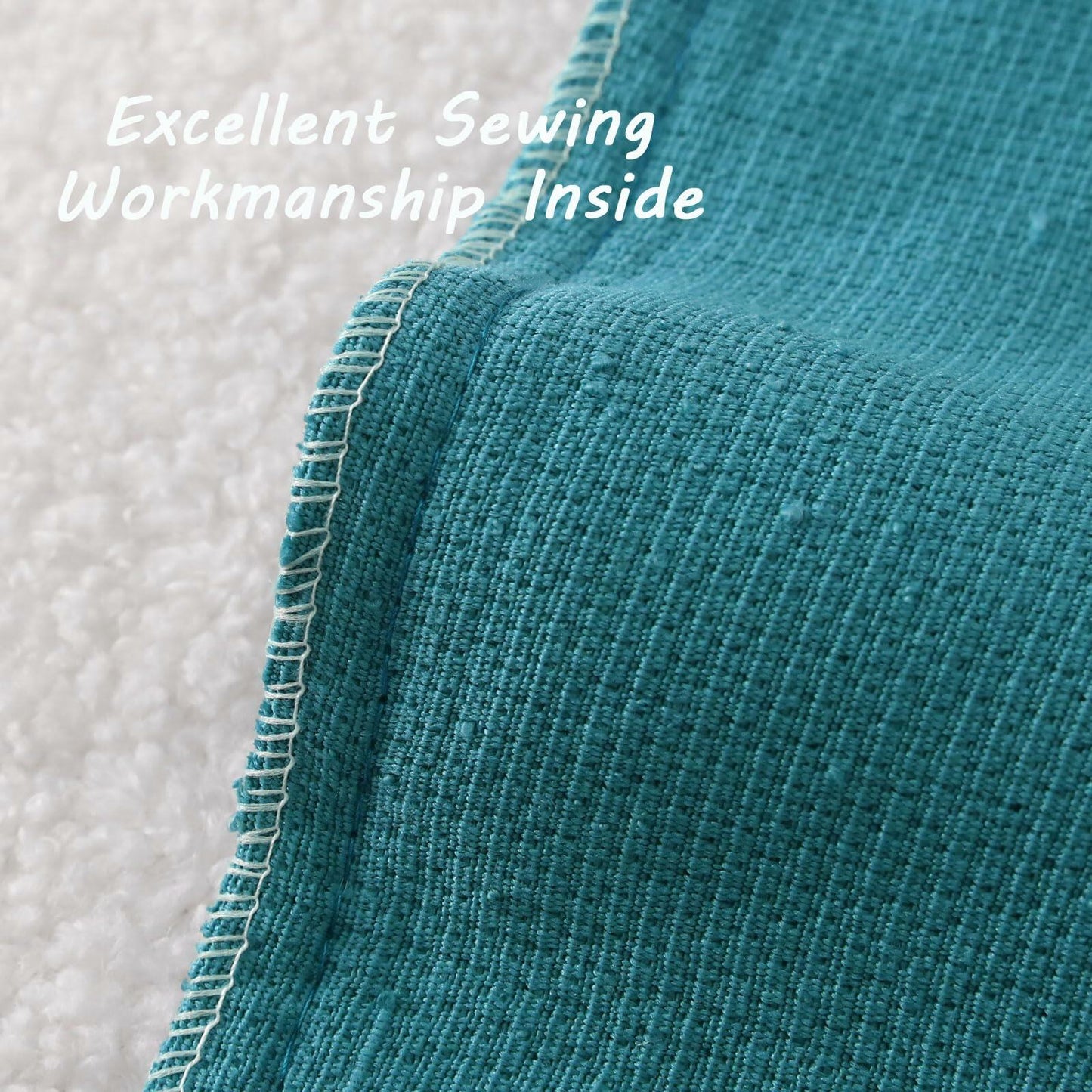 [Like New] FUTEI Teal Blue Decorative Throw Pillow Covers 16x16 Inch Pack of 2