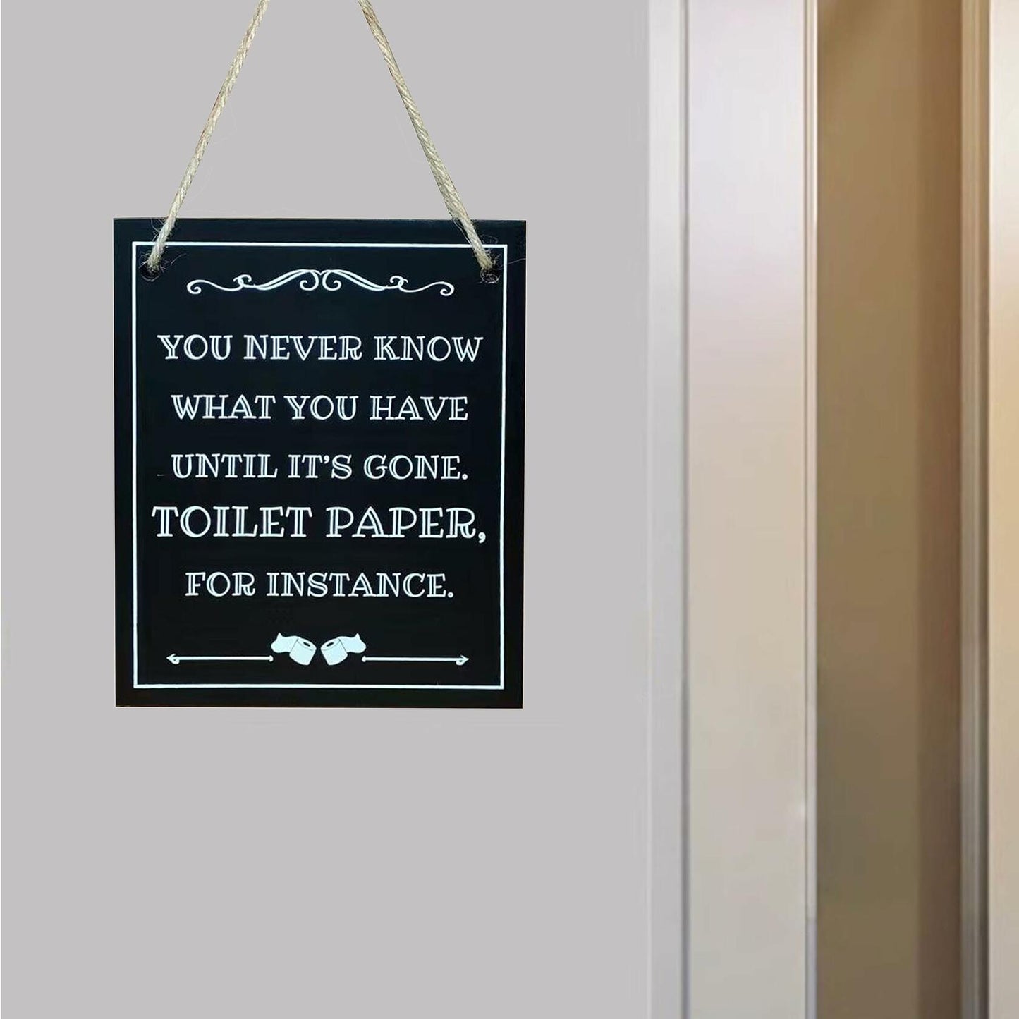 ARTAWEIN Bathroom Rules Wall Art Sign Rustic Humorous Decor