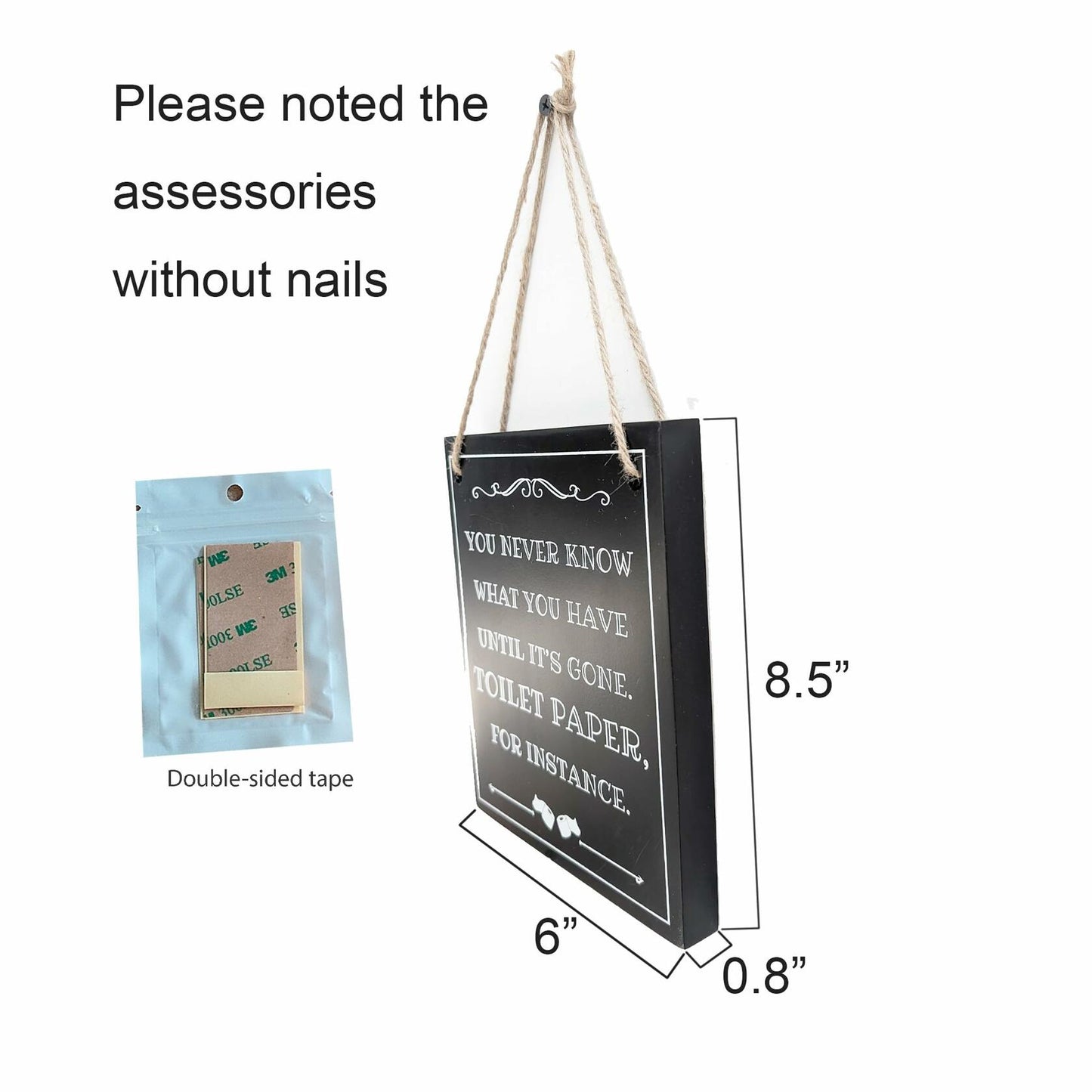 ARTAWEIN Bathroom Rules Wall Art Sign Rustic Humorous Decor