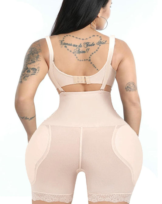 VENDAU Hip Dip Filler Shapewear Butt Pads Lifting Enhancer Beige Size M