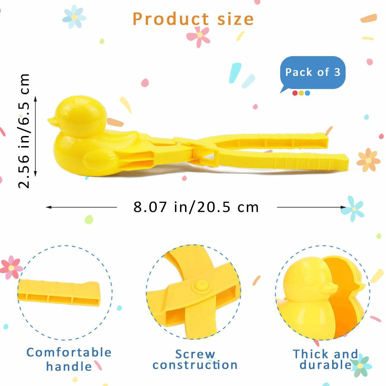 Onigiri Mold 3 Pcs Non-Stick Duck 3D Animal Rice Ball Maker with 100 Gloves