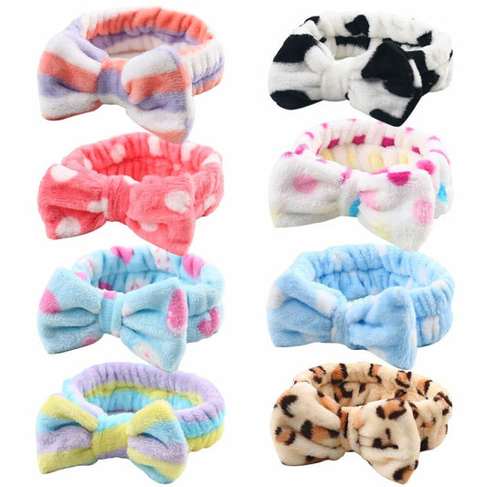 3 Otters Spa Headband Set 8PCS Soft Microfiber Face Wash for Women Girls