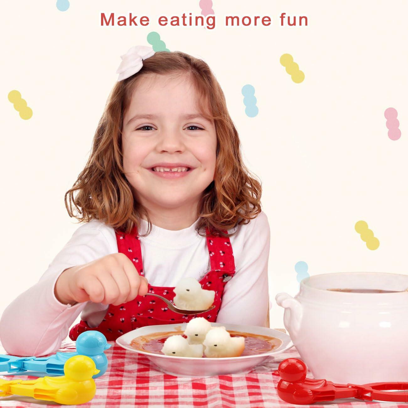 Onigiri Mold 3 Pcs Non-Stick Duck 3D Animal Rice Ball Maker with 100 Gloves