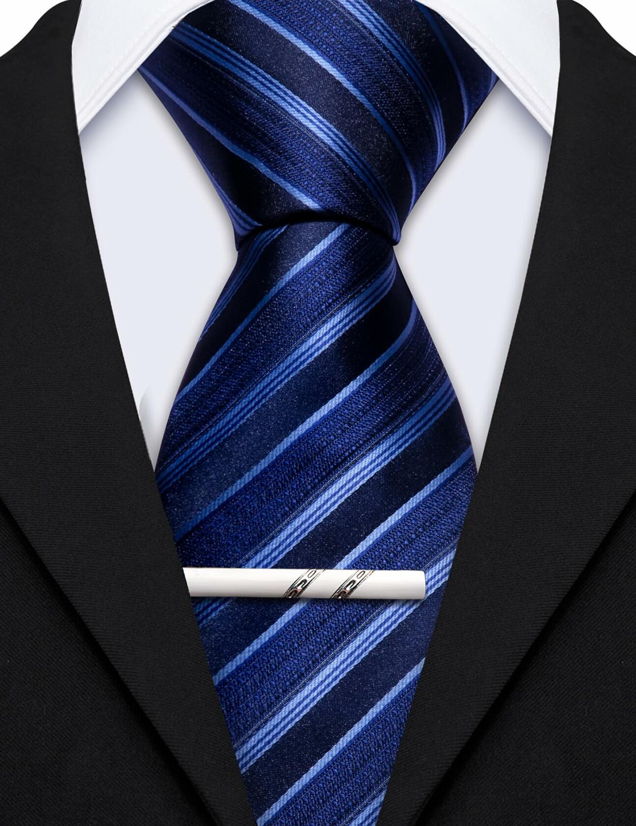 Barry.Wang Mens 6 PCS Silk Neckties Striped Paisley Check Floral 3.34"