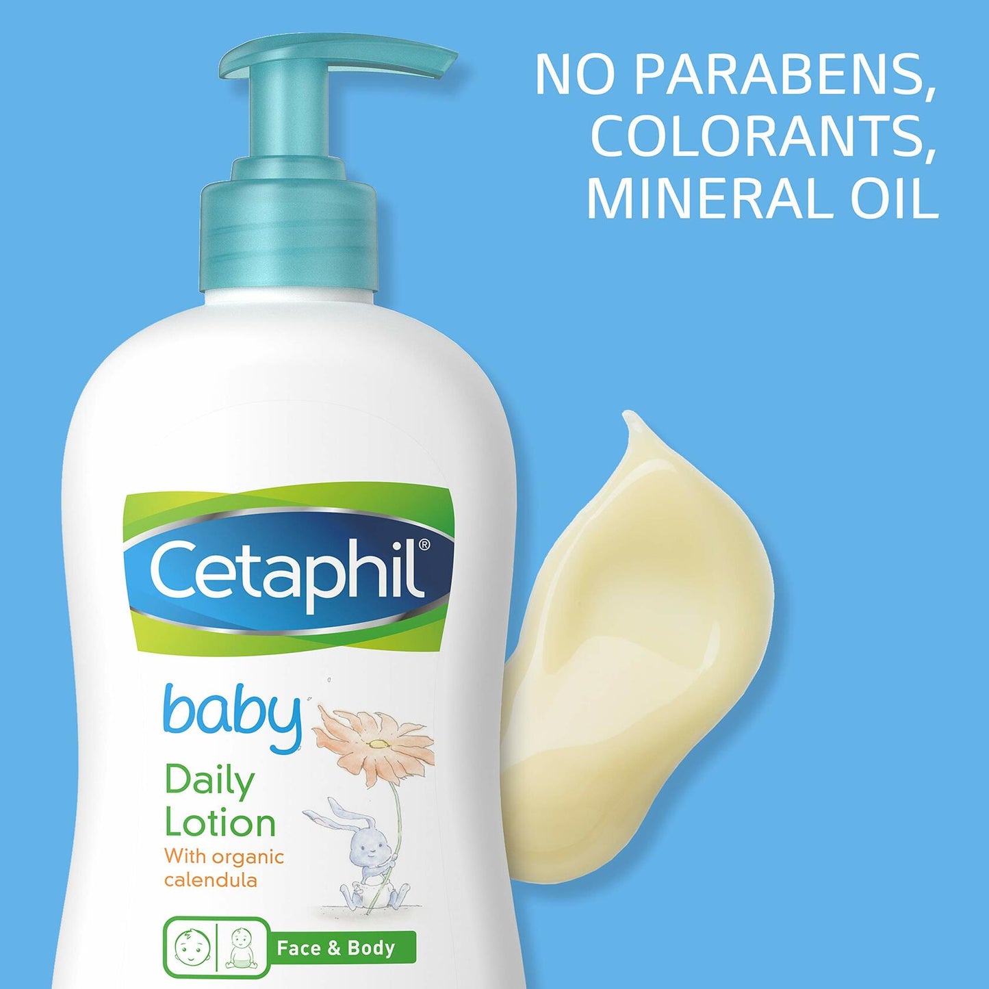 Cetaphil Baby Daily Lotion Organic Calendula Vitamin E Sweet Almond 13.5oz
