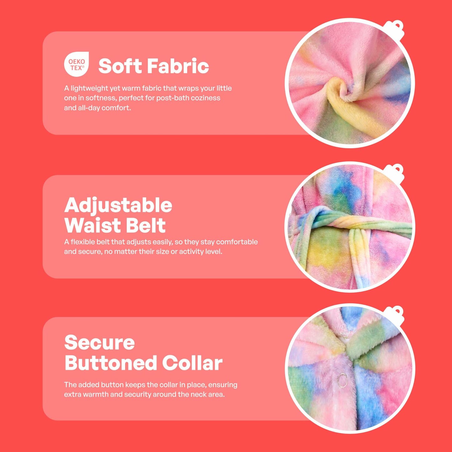 JOYIN Giggling Getup Kids Hooded Pink Toddler Bathrobe Set Size 3T