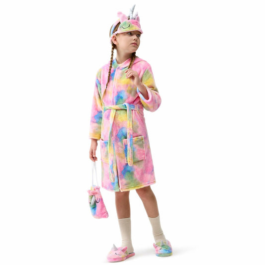 JOYIN Giggling Getup Kids Hooded Pink Toddler Bathrobe Set Size 3T