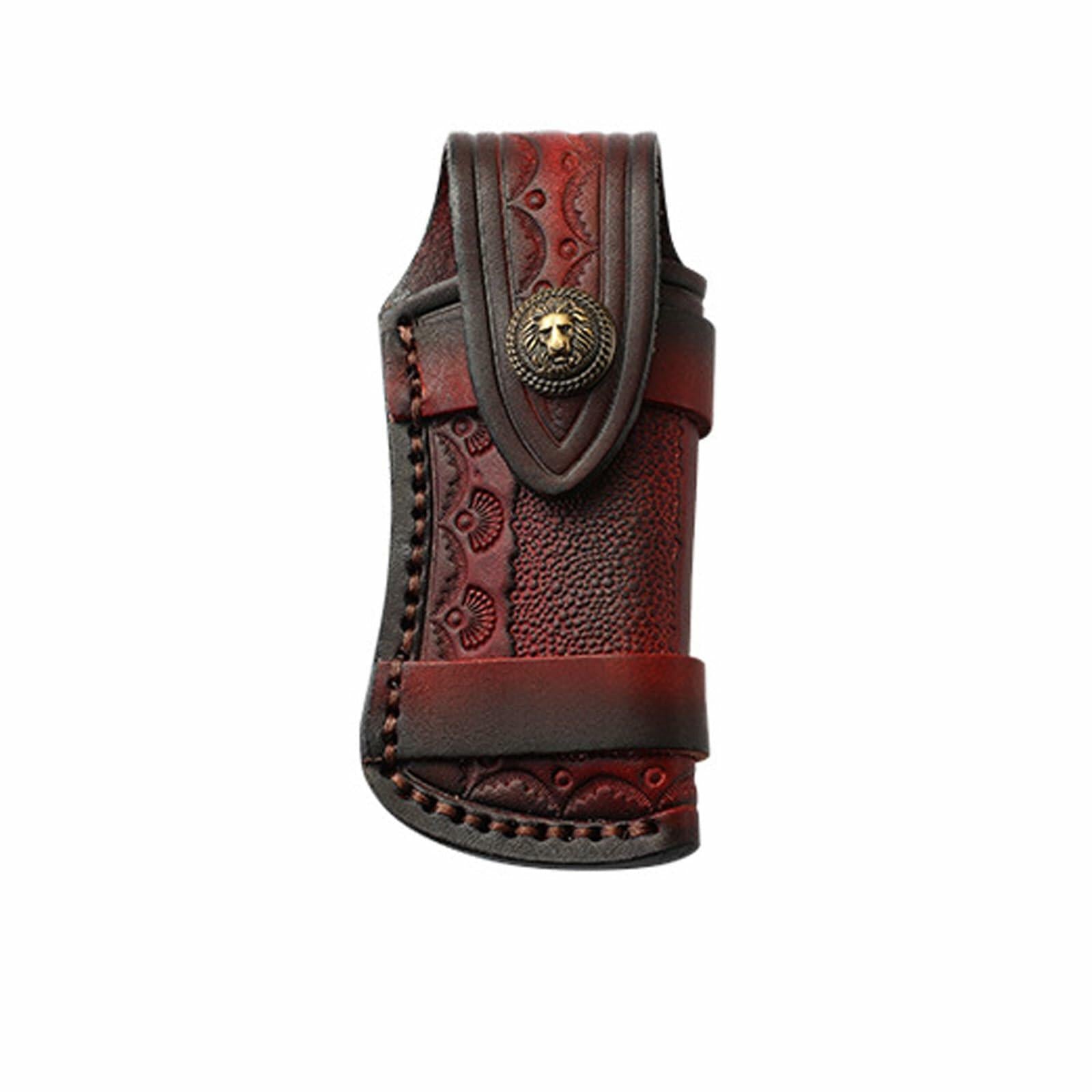Straight Leather Folding Knife Sheath Universal Edge Guard Outdoor Camping S