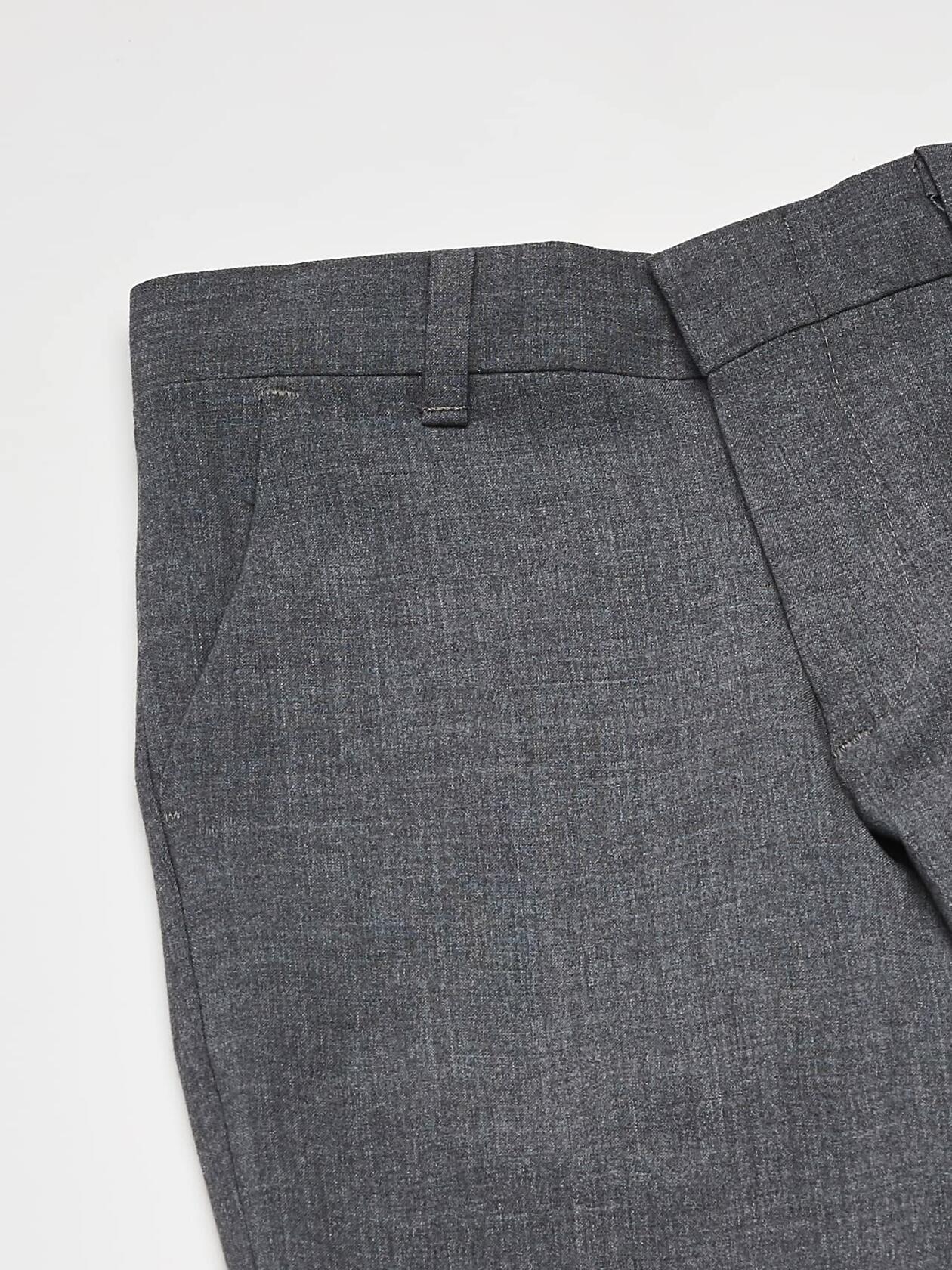 Calvin Klein Boys Flat-Front Bi-Stretch Pant Straight Leg Grey Heather Size 14