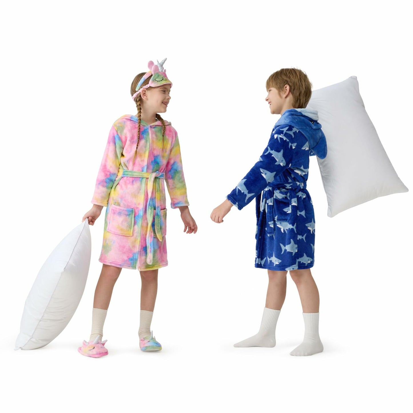 JOYIN Giggling Getup Kids Hooded Pink Toddler Bathrobe Set Size 3T