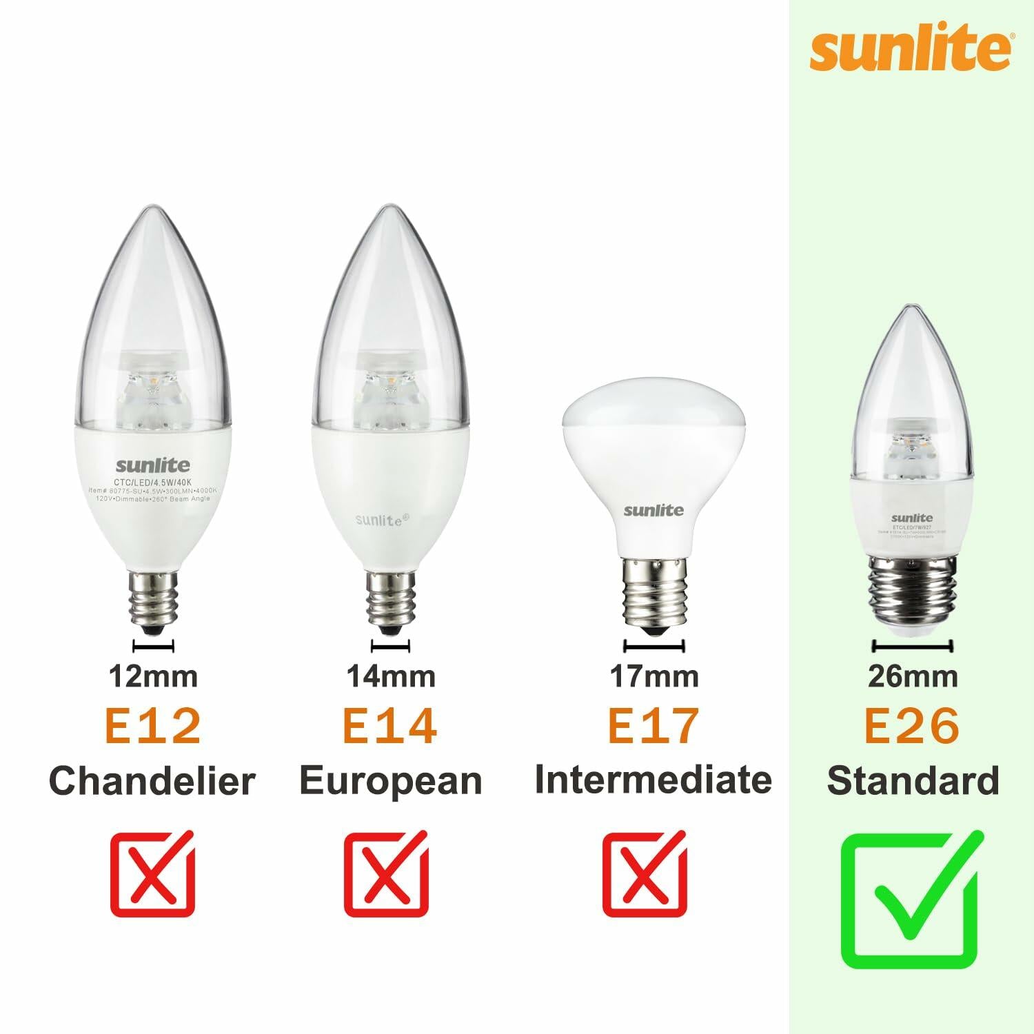 Sunlite LED A15 Refrigerator Bulb 6W 450 Lumens E26 Dimmable Frosted 5000K 1Pack