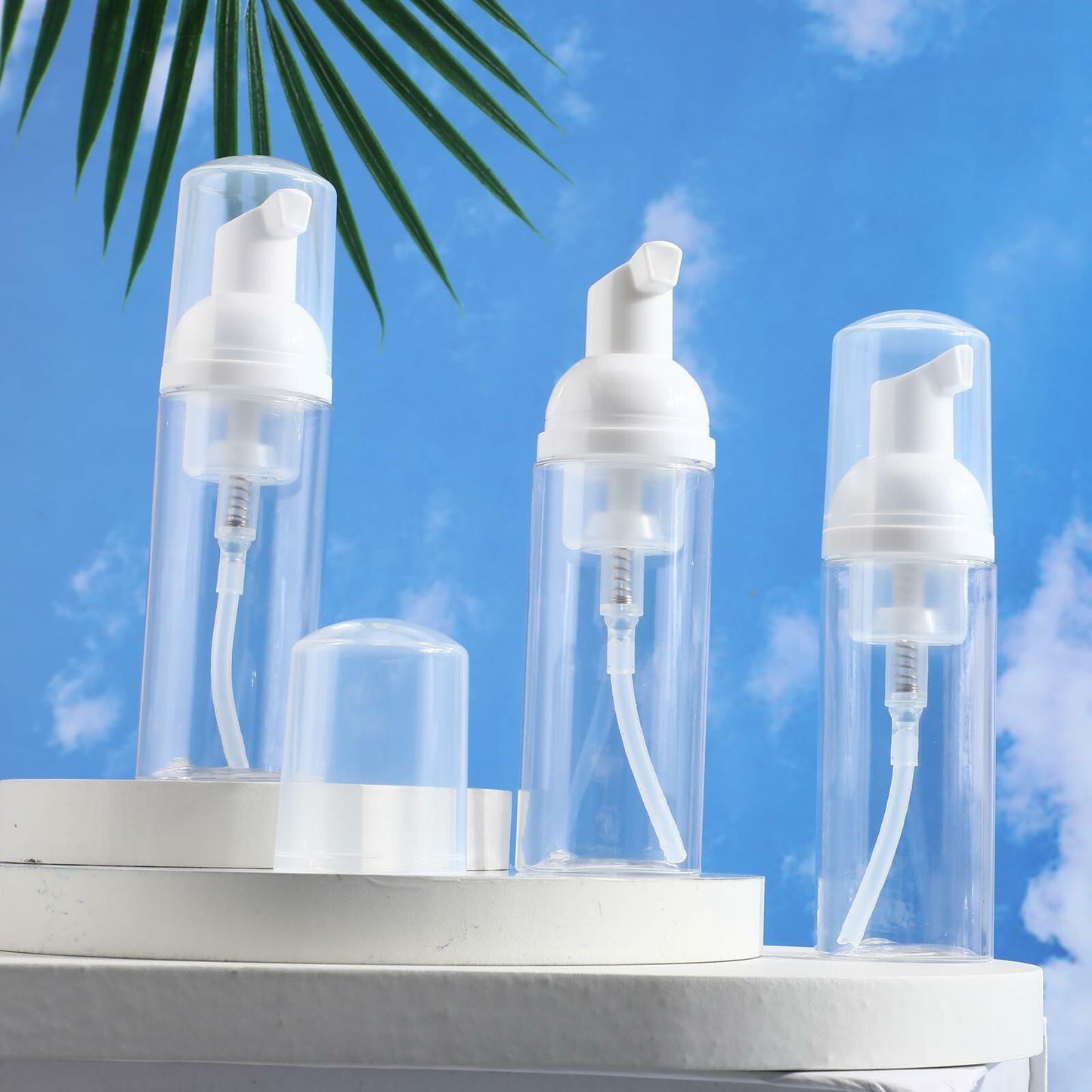 ZEYIYER 3PCS 1.7oz Foam Pump Bottle Travel Size 50ml Clear Dispenser