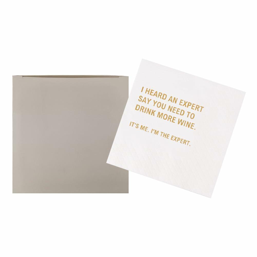 VOWFOO Funny Cocktail Napkins 4.5x4.5 2-ply 100pcs Yesterday I Quit