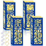 6 Pcs Graduation Table Centerpieces Lantern Boxes LED Light Blue Class 2025