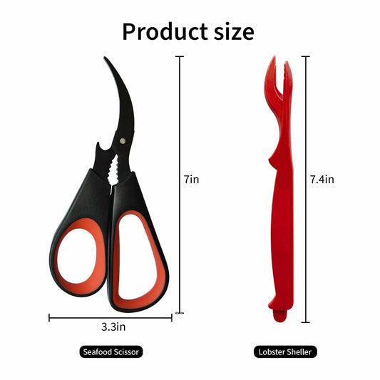 [Like New] Seafood Tools Set Crab Leg Crackers Lobster Picks Shellfish Tools 1.04lb