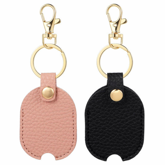 ZEYIYER 2 PCS Leather Car Key Sleeve PU Vintage Black Key Holder