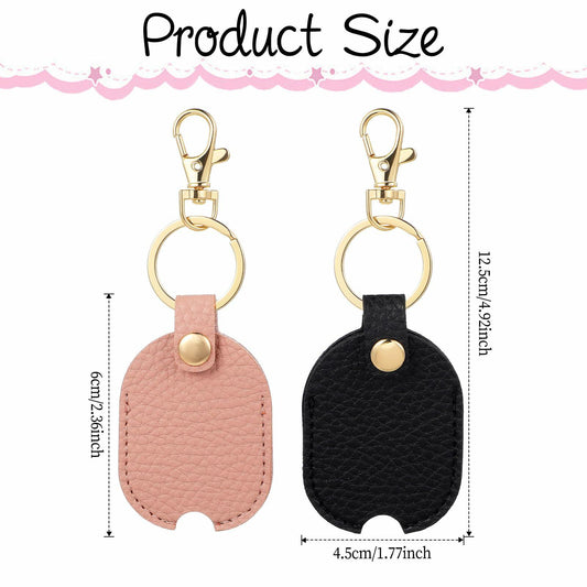 ZEYIYER 2 PCS Leather Car Key Sleeve PU Vintage Black Key Holder