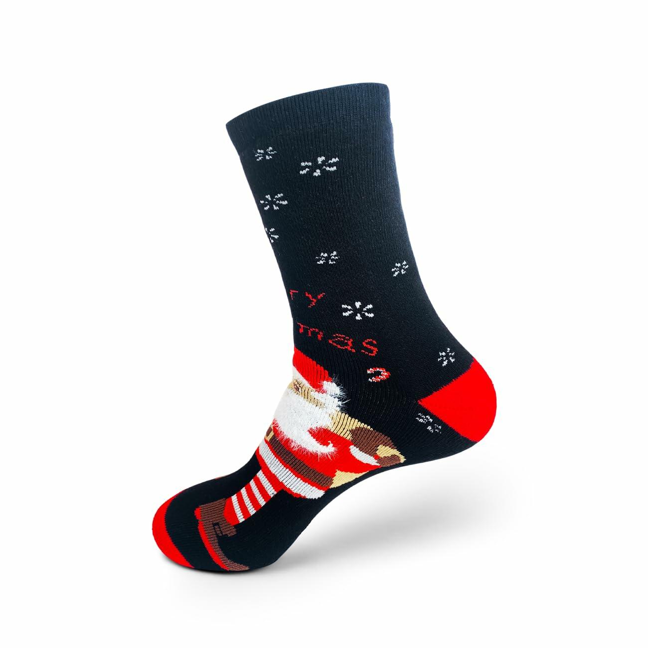 KKVXVEUQZ Women's Christmas Socks Premium Cotton Holiday Gift Festive (3)