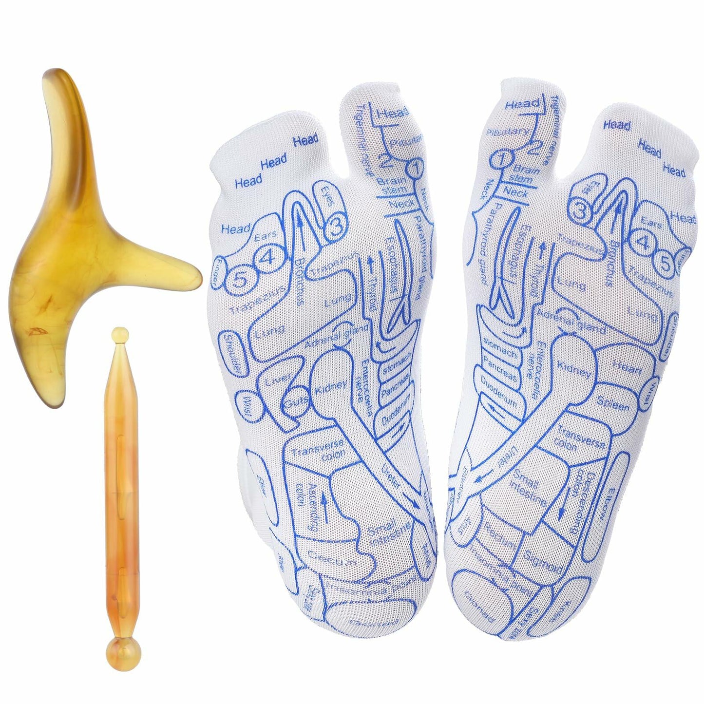 Reflexology Socks Set with Trigger Point Massage Tool Foot Massage Size M
