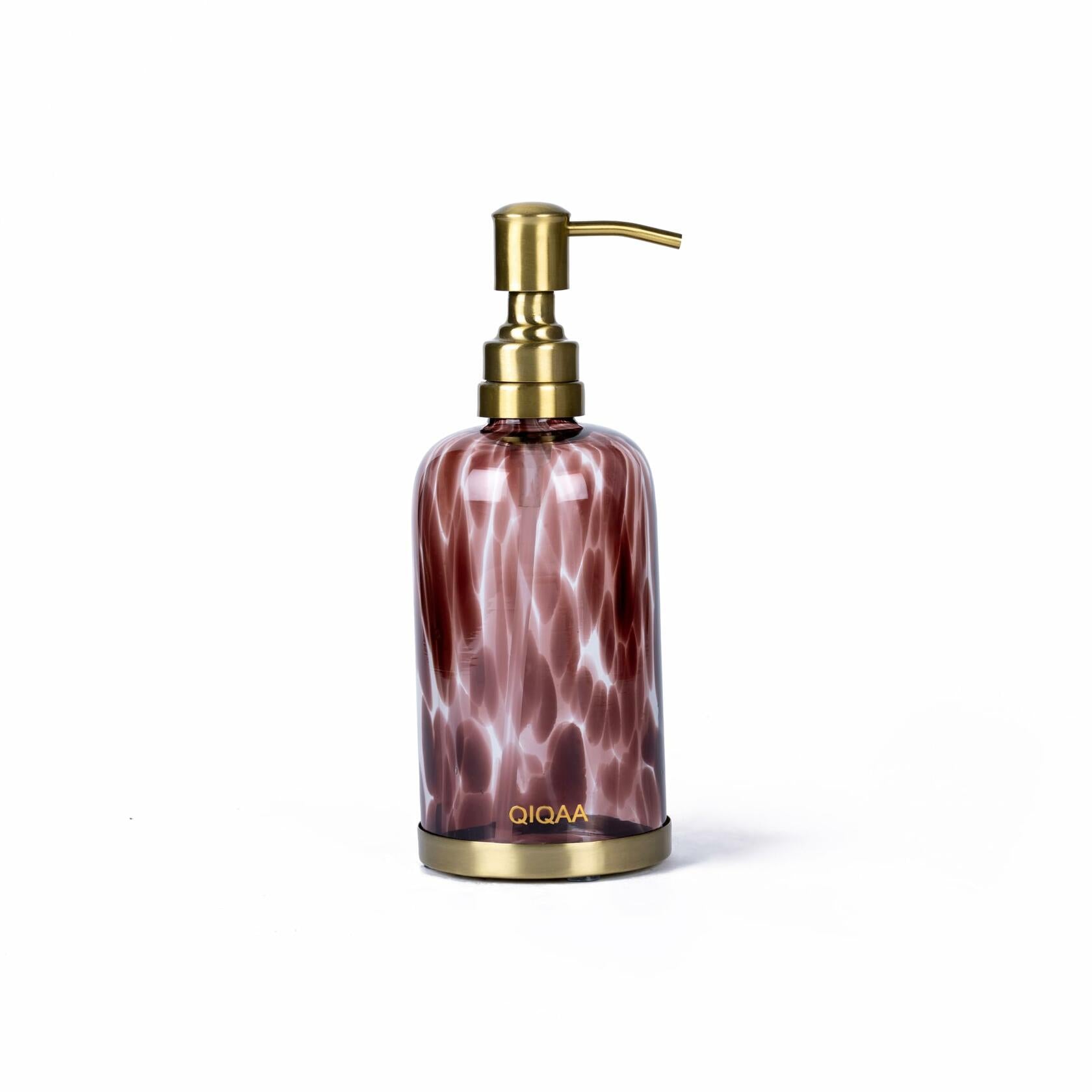 [Like New] Tortoise Glass Soap & Lotion Dispenser Vintage Handmade Bathroom Kitchen