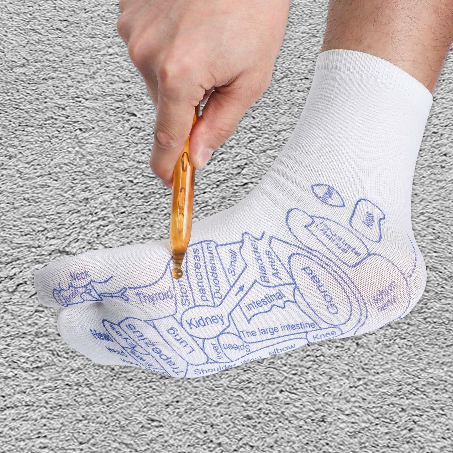 Reflexology Socks Set with Trigger Point Massage Tool Foot Massage Size M