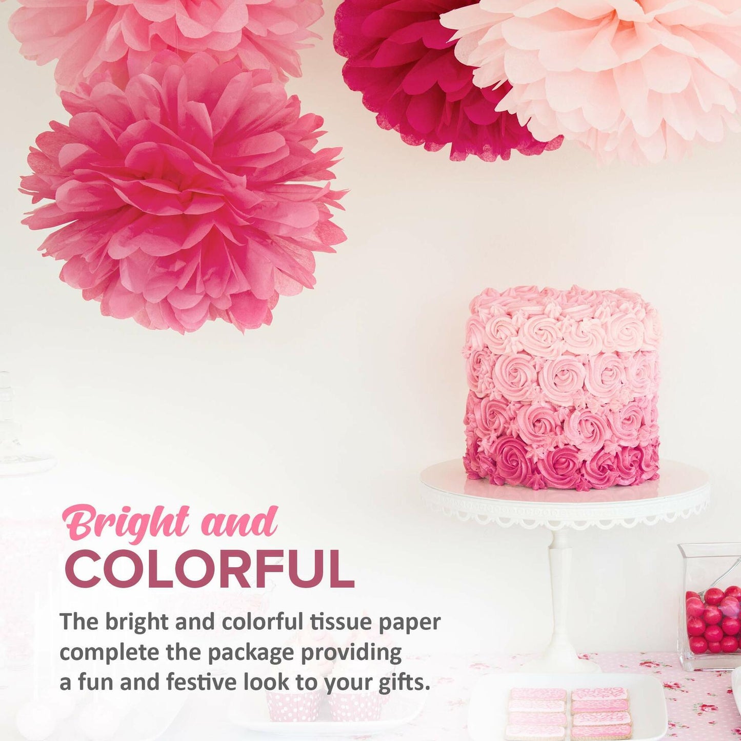 Tissue Paper Gift Wrapping 100 Sheets 20 Assorted Colors 20x26 Inch