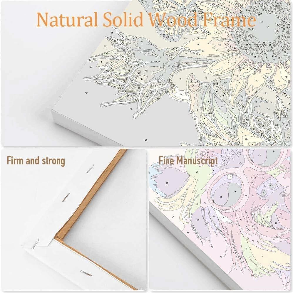 Eiazuiks Paint by Number Kit for Adults 12x16 Little Daisy with Frame & Brushes