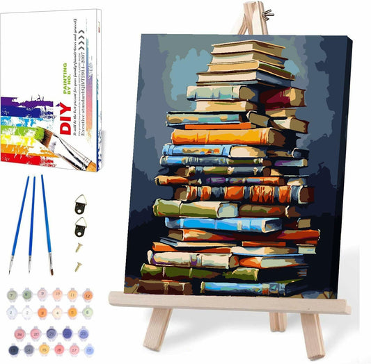 Eiazuiks Paint by Number Kit for Adults 12x16 Canvas with Frame & 2 Brushes
