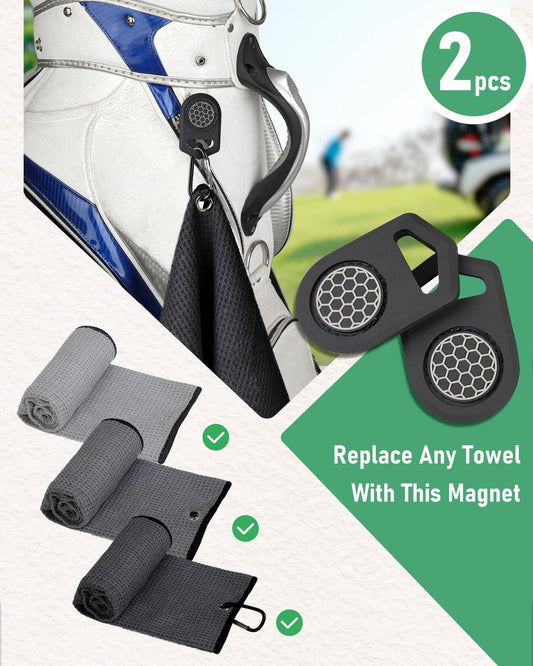 BIG TEETH Magnetic Microfiber Golf Towel with Clip for Men