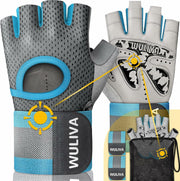WULIVA Workout Gloves Padded Detachable Strap Gym Cycling Training Bag