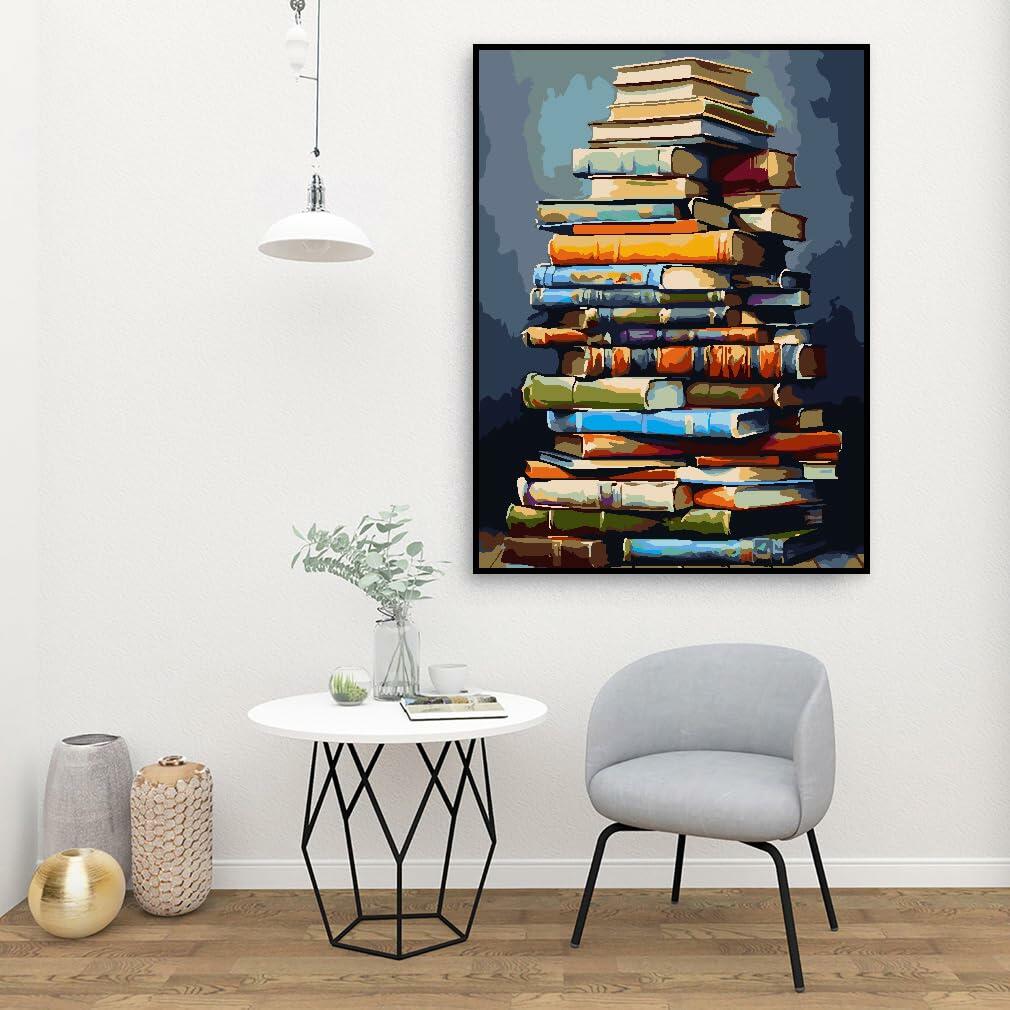 Eiazuiks Paint by Number Kit for Adults 12x16 Canvas with Frame & 2 Brushes