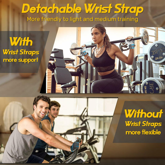 WULIVA Workout Gloves Padded Detachable Strap Gym Cycling Training Bag