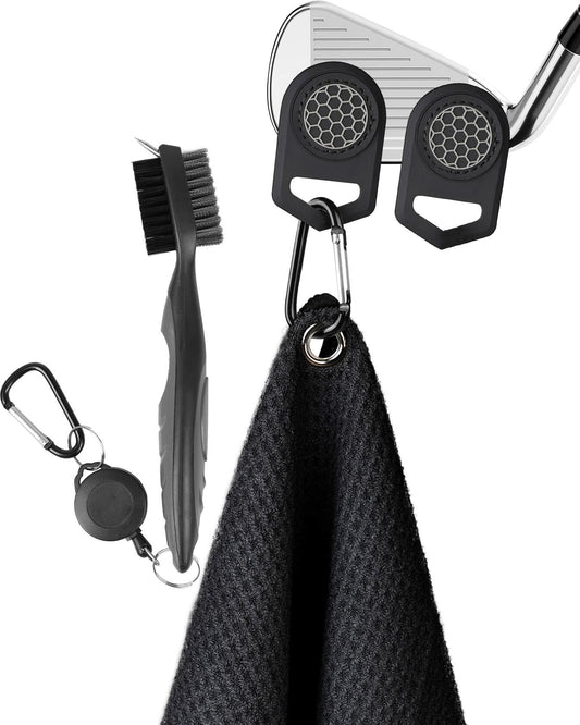 BIG TEETH Magnetic Microfiber Golf Towel with Clip for Men