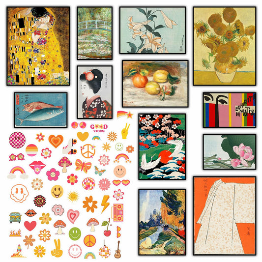 365DoRoTeYa Coastal Wall Art Prints Nautical Blue Seaside 12PCS Unframed