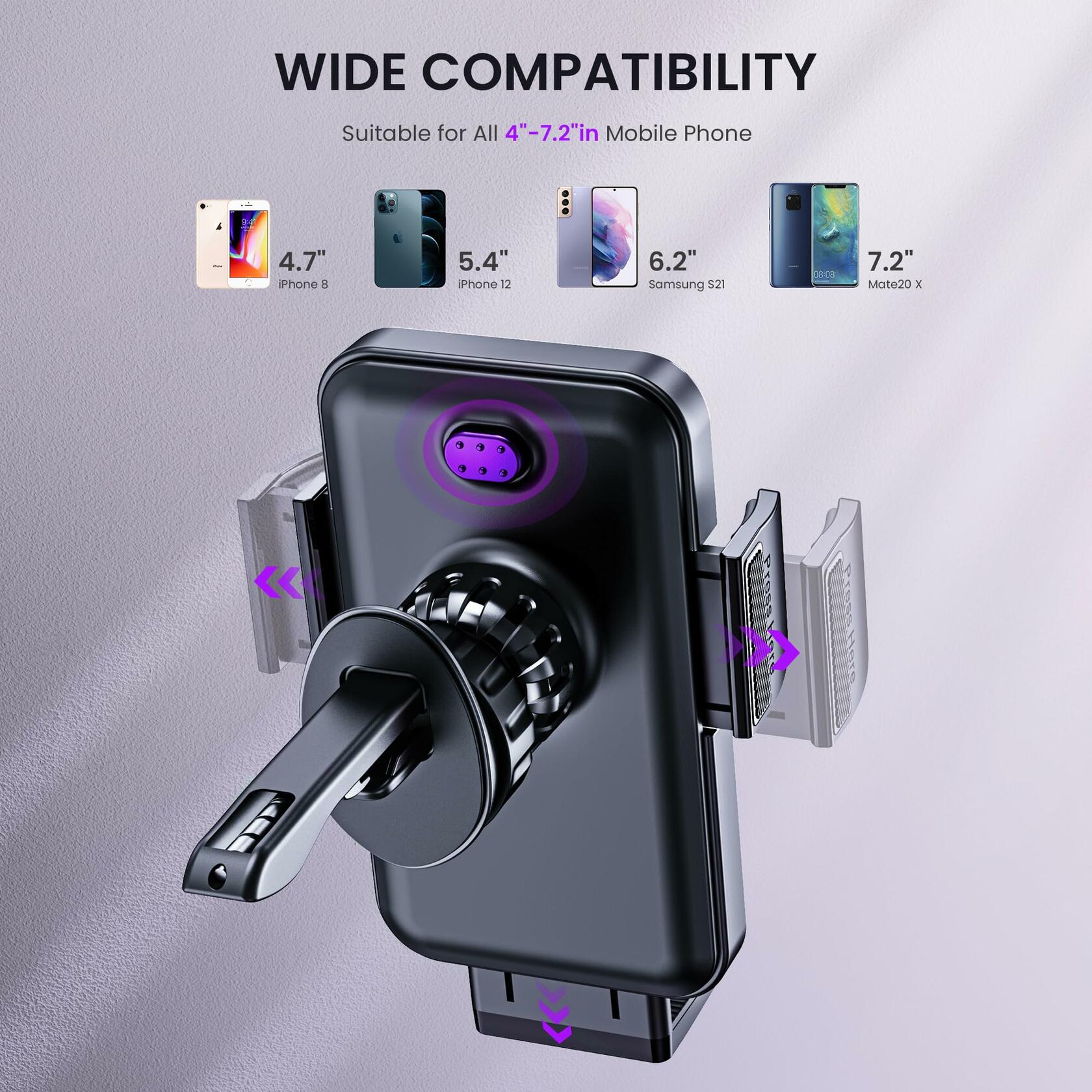 Car Phone Holder Air Vent Mount Universal Fit iPhone Android Smartphones