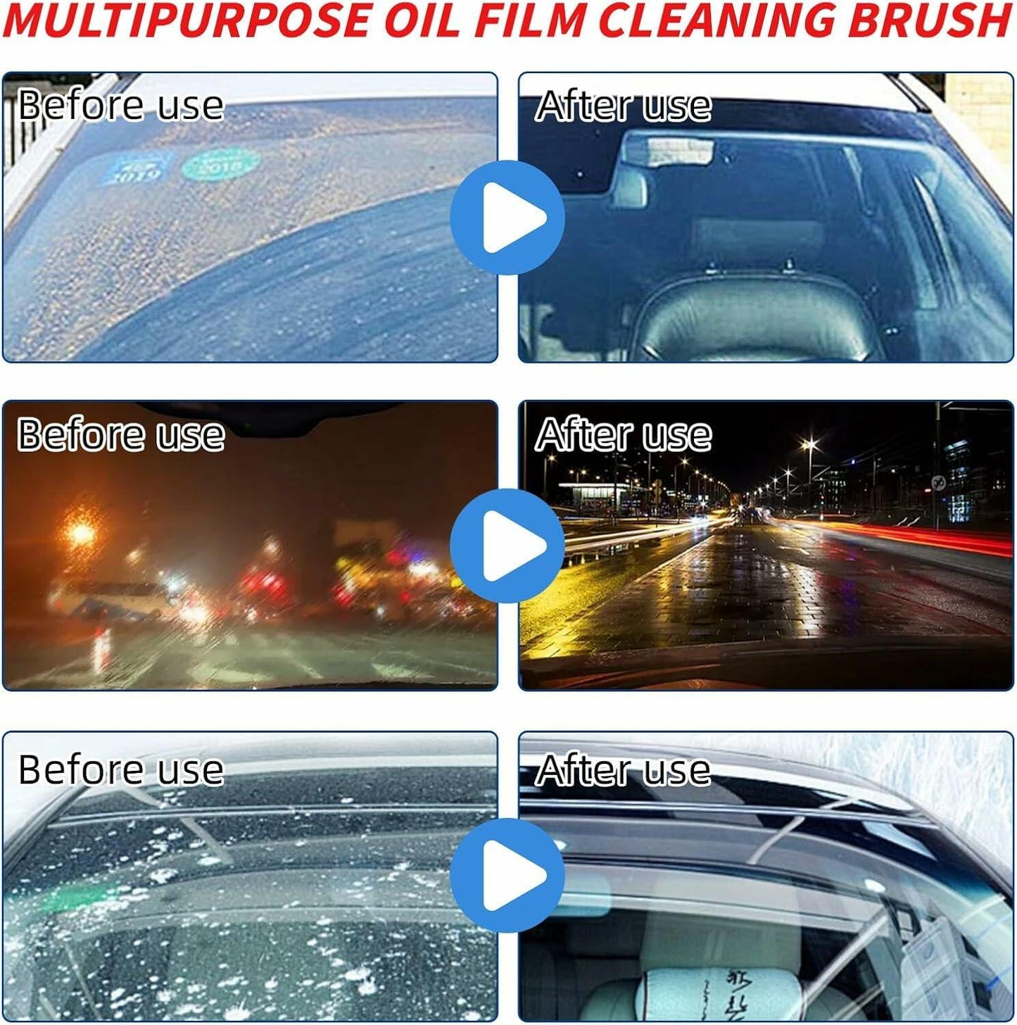 [Like New] LPCAR 2PCS Glass Cleaning Board for Windshield Car Window Oil Film Cleaner