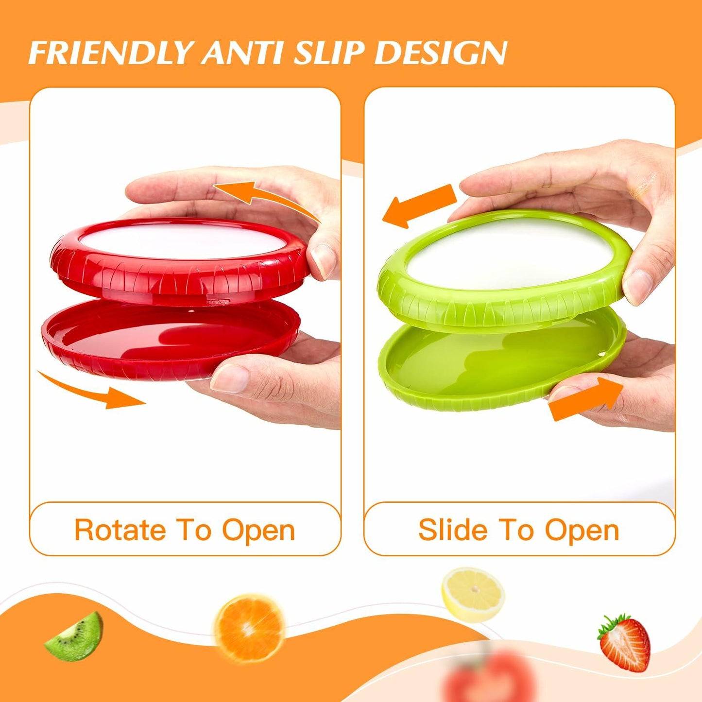 [Like New] Avocado Saver 4PCS Reusable Silicone Food Keepers for Avocado Onion Potato
