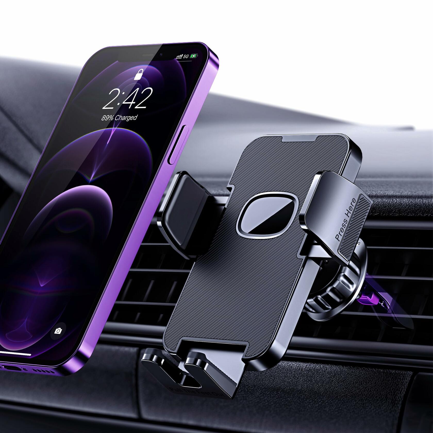 Car Phone Holder Air Vent Mount Universal Fit iPhone Android Smartphones