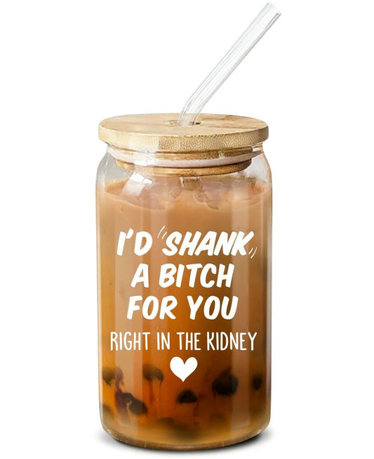 [Like New] NewEleven Friendship Gift for Women 16 Oz Coffee Glass Bestie Present
