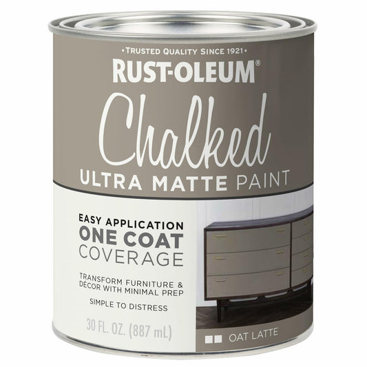 Rust-Oleum Chalked All-in-One Ultra Matte Paint 30 OZ Oat Latte One Coat