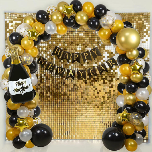 Happy New Year Balloon Arch Garland Kit 2025 Party Supplies Decorations