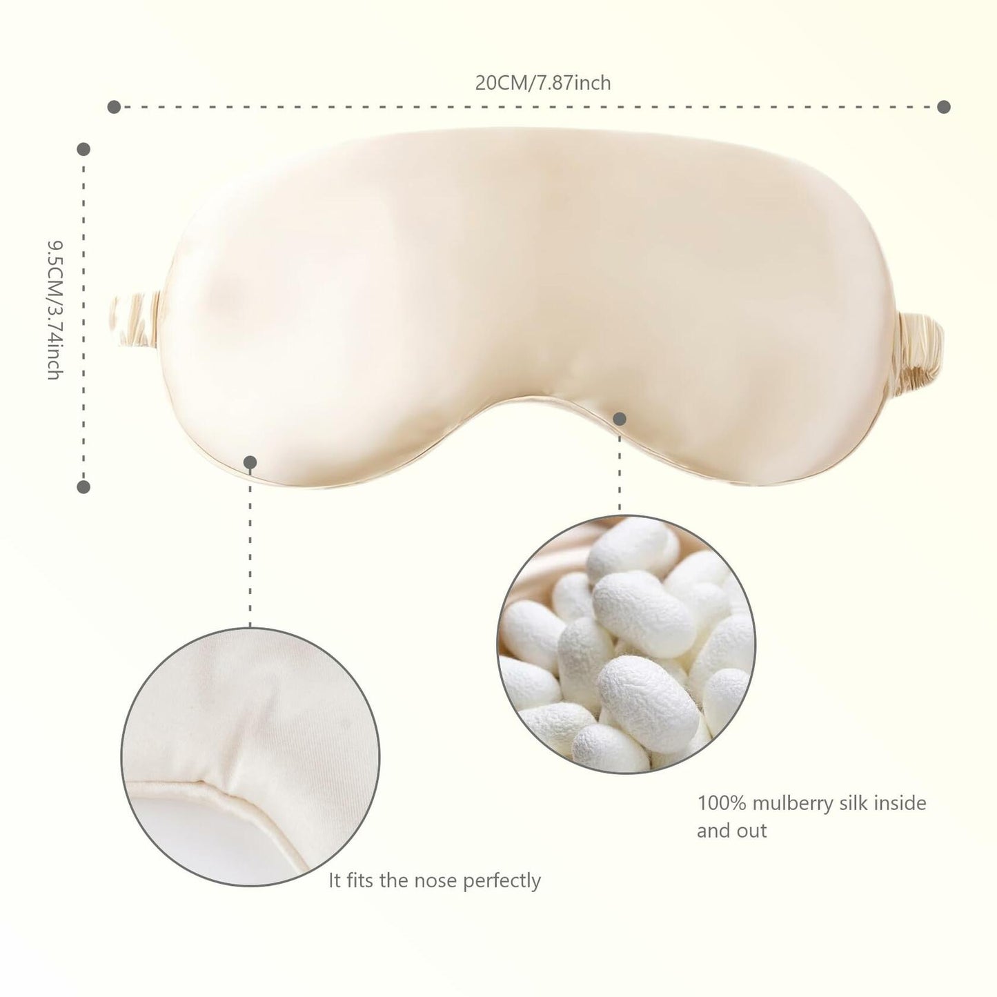 Nature Silk Sleep Eye Mask FSA HSA Eligible Dark Circles Puffiness Blocker