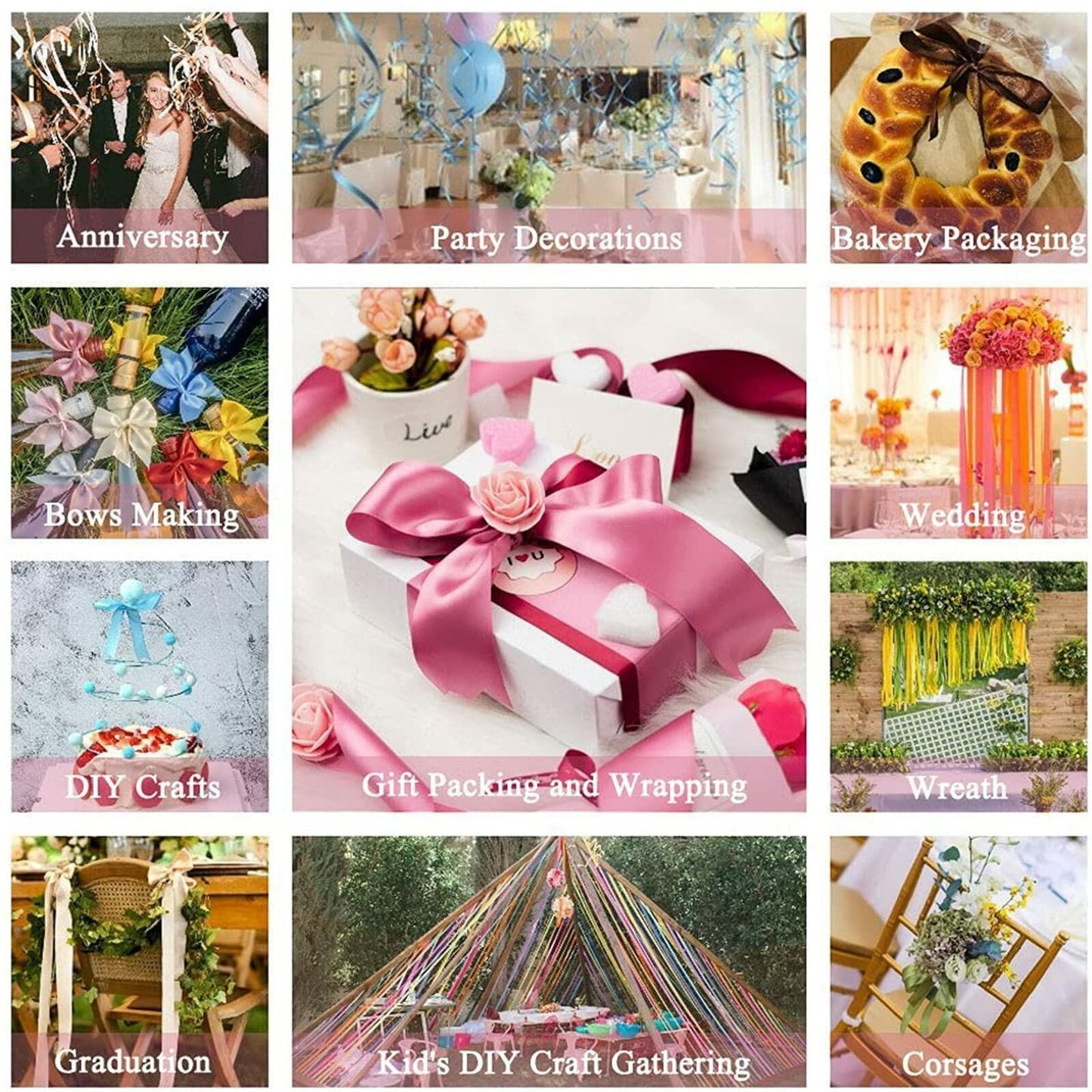 Double Faced Satin Ribbon 1" x 50yd Forest Green High Density Polyester