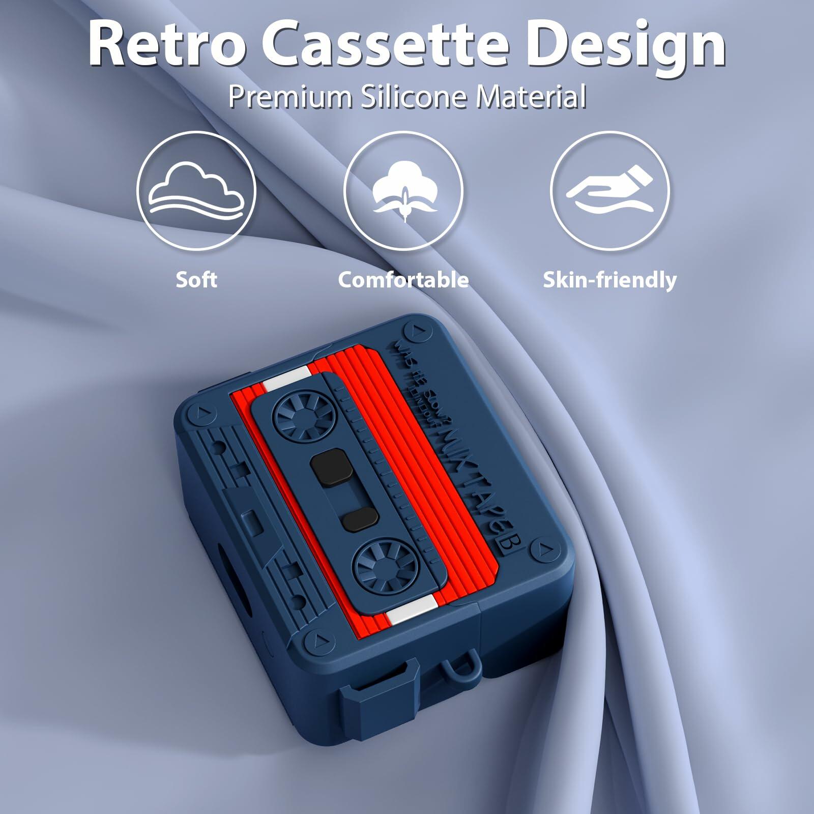 MOFREE Samsung Galaxy Buds 3 Pro Case Soft Silicone Shock-Absorbing Blue