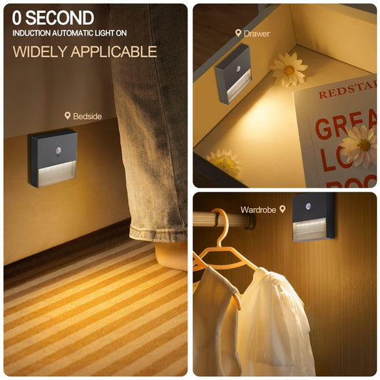 [Like New] Rechargeable Motion Sensor Night Light Warm White Adjustable Brightness 1 Pack