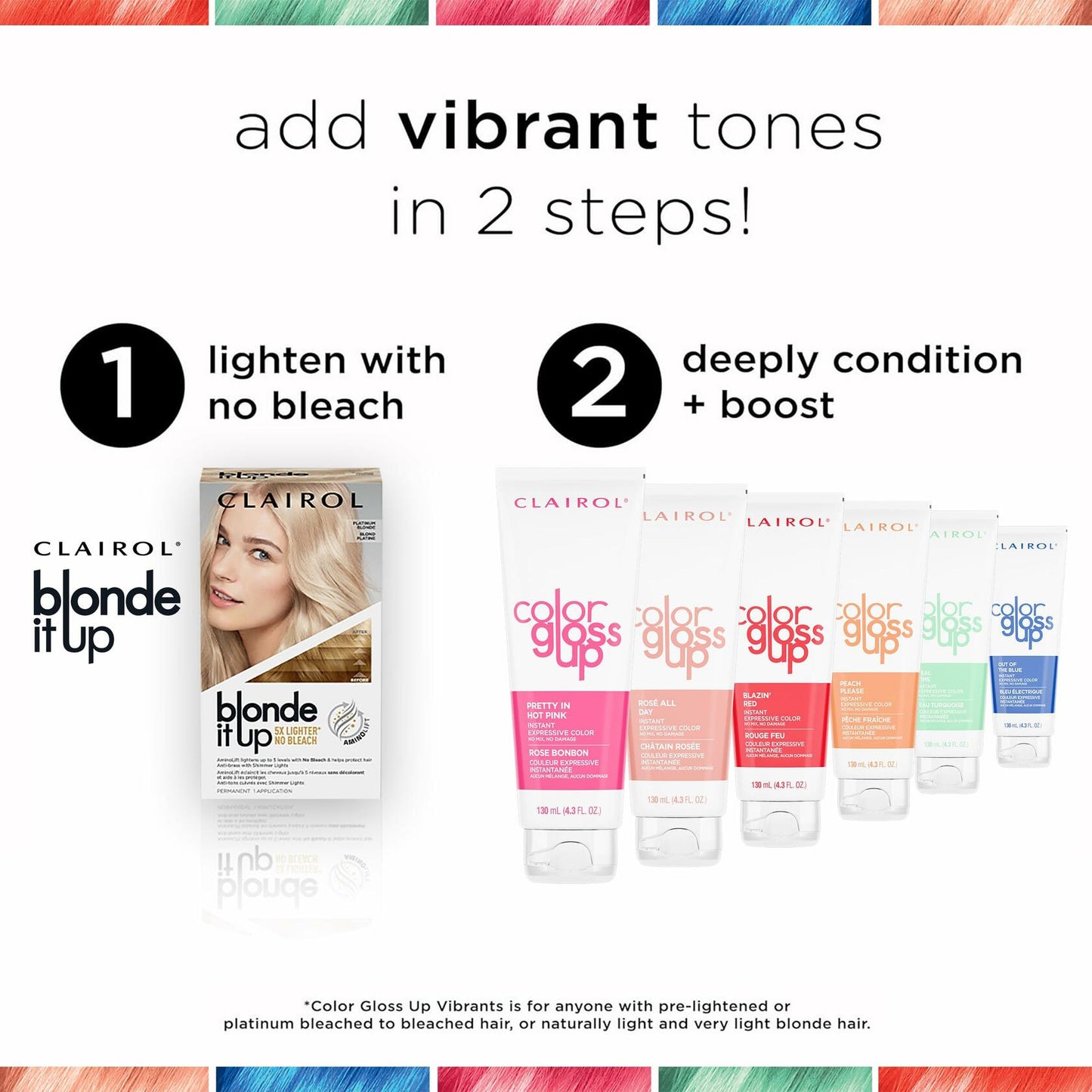 [Like_new] Clairol Color Gloss Up Temporary Hair Dye Warm Caramel Brownie 1 Pack