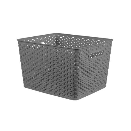 Brightroom Large Y-Weave Decorative Storage Basket 18L BPA-Free Handles